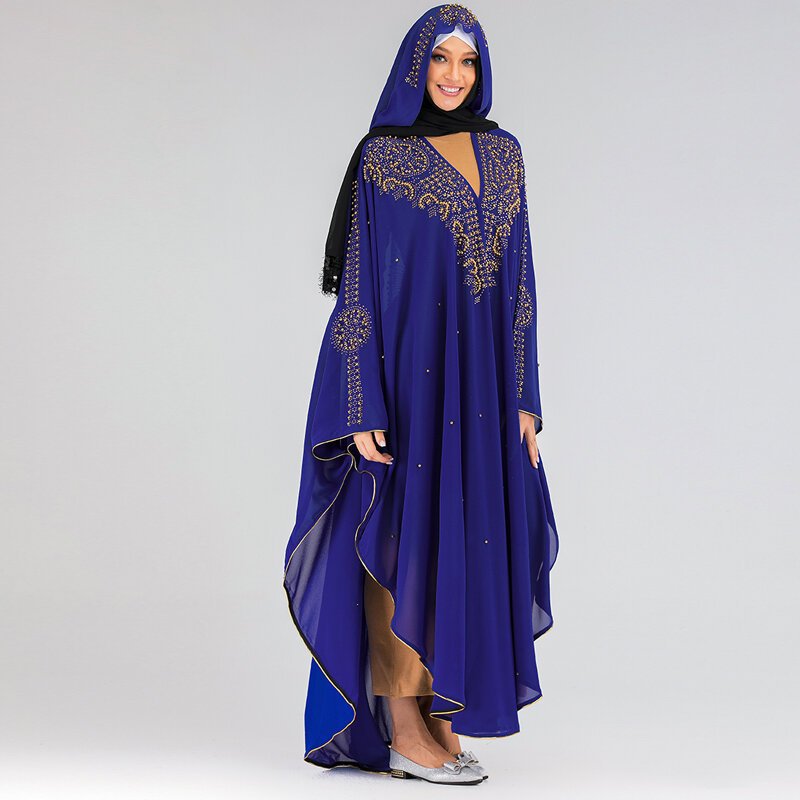 เลื่อมBolero Shrug Djelaba Femmeผู้หญิงยักไหล่Niqab Abaya KimonoยาวมุสลิมCardiganอิสลามเสื้อดูไบตุรกีMusulman Coat