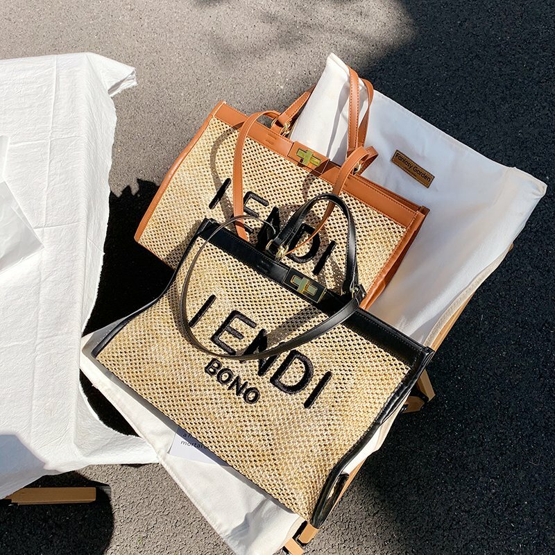 Роскошная текстурная женская сумка на плечо премиум-класса, новинка 2021, модная дизайнерская Холщовая Сумка большой вместимости, сумка-месс...