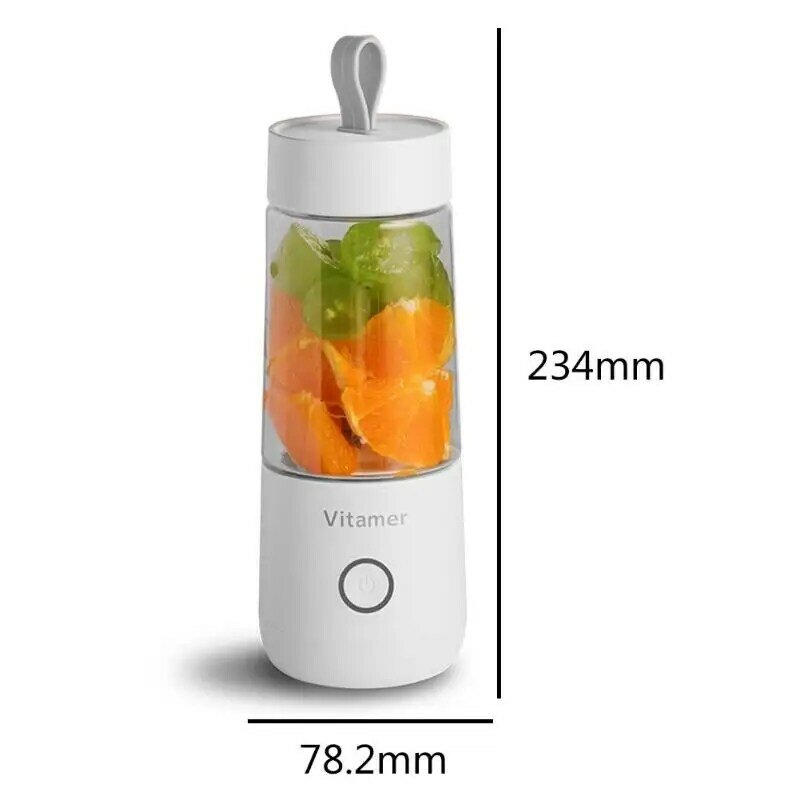 350Ml Pembuat Jus Portabel USB Listrik Isi Ulang Mesin Blender Smoothie Mixer Mini Pembuat Jus Prosesor Makanan Cepat Saji Mixer Ponsel