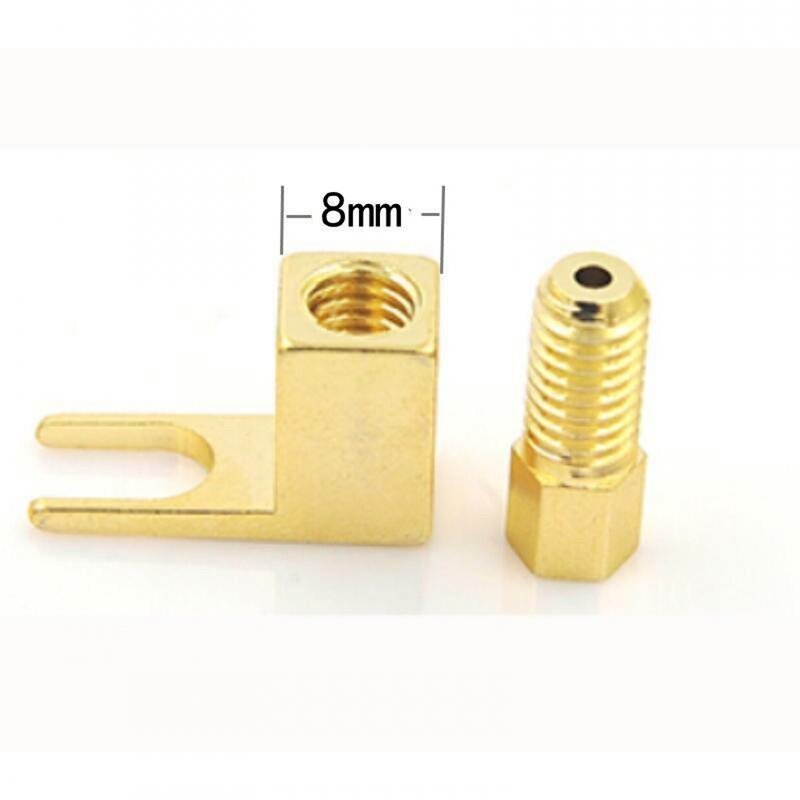 Furutech 4 gold plated copper 4mm banana plug connector rear 24K Gold Plated plug audio amplifier speaker plug copper connector