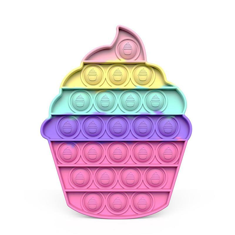 ใหม่ Fidget Reliever ความเครียดของเล่น Rainbow Push Bubble ของเล่นผู้ใหญ่เด็ก Sensory ของเล่นบรรเทาออทิสติกจัดส่งฟรี
