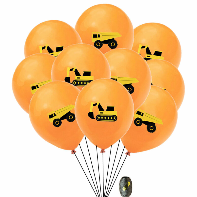 12 cal pojazdu lateksowe balony do koparek konfetti balon dla dzieci prezenty urodzinowe dla chłopców dekoracje ślubne rocznica zaopatrzenie firm