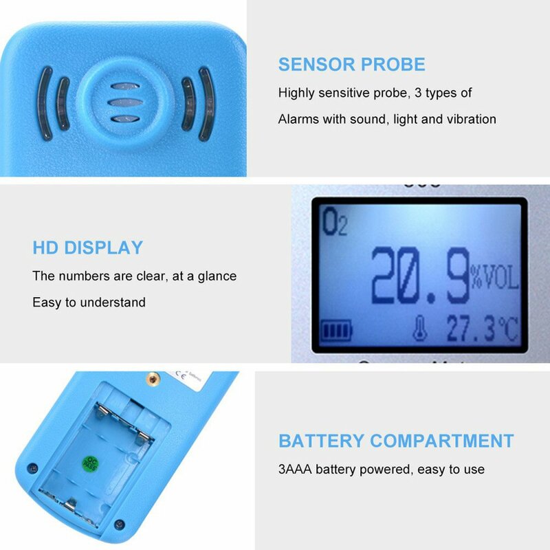 KXL803 LCD Display Feine Sauerstoff Konzentration Detektor Mini Sauerstoff Meter Gas Analyzer mit Sound-licht Alarm O2 Sauerstoff Detektor