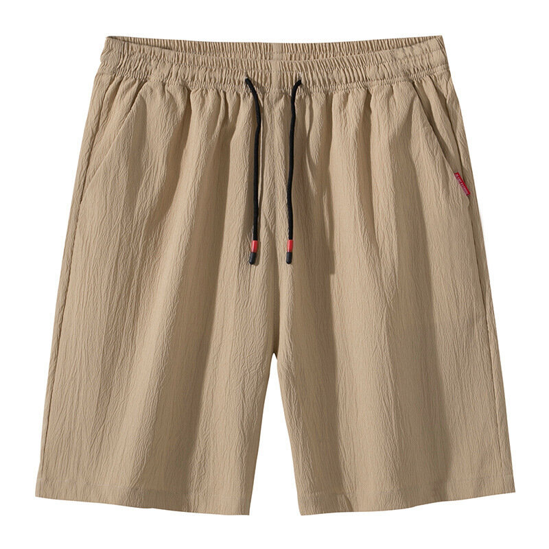 Plus Größe Kordelzug Kurze Hosen Männer Unterwäsche Shorts Sommer Atmungs Dünne Lose Strand Shorts Herren Knie-länge Schlaf Bottoms