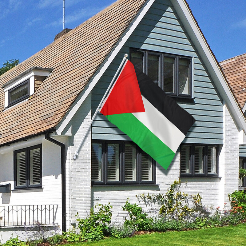 Flagnshow Palestina Vlag Een Stuk 3X5 Ft Opknoping Palestijnse Nationale Vlaggen Polyester Indoor/Outdoor Voor Decoratie