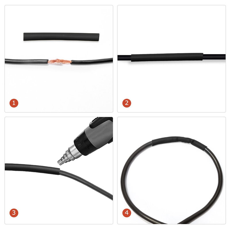 164 Stks/doos Hittekrimpbuis Kit Krimpen Diverse Polyolefine Isolatie Sleeving Krimpkous Wire Cable 8 Maten 2:1 S