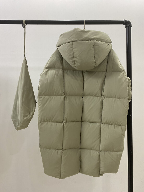 Женские пальто с длинным рукавом, простые теплые однотонные куртки с капюшоном, на молнии, в клетку, Осень-зима 2021