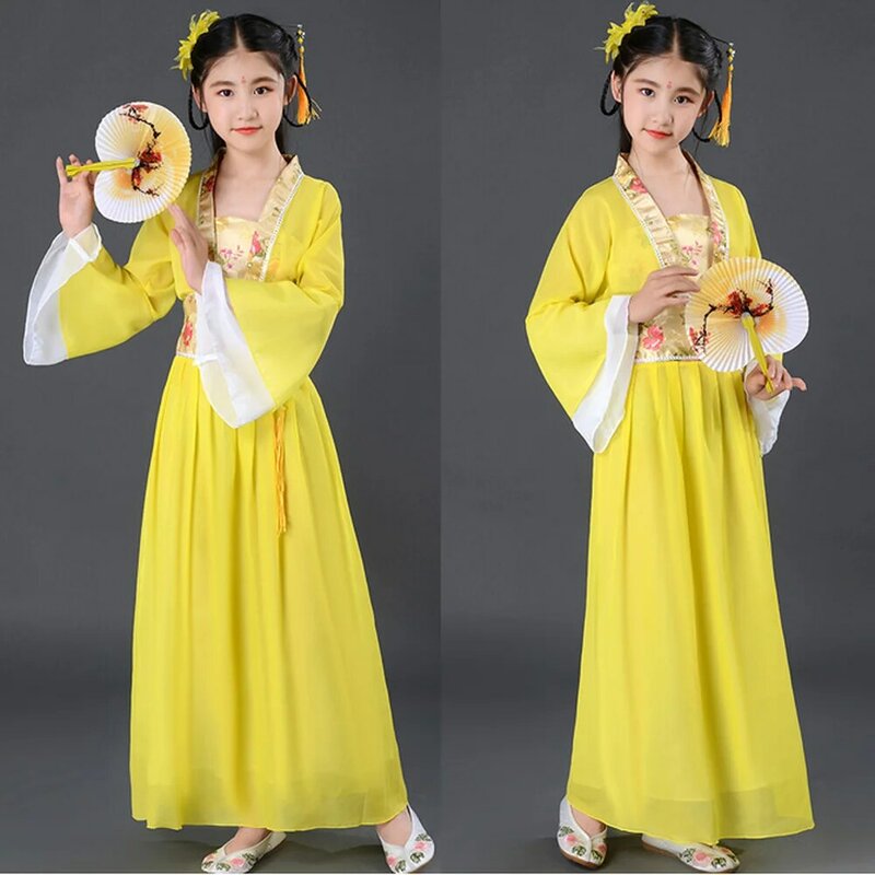 Vestido chino para niños, disfraz Oriental de princesa Hanfu para niñas, disfraces especiales de baile de Carnaval