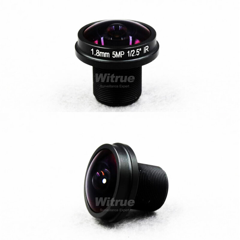 Witrue – objectif Fisheye 5MP 1.8mm M12, grand Angle de vision 180 degrés F2.0 1/2/"pour caméra IP HD