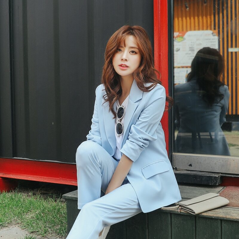 Ternos femininos 2022 outono nova moda coreana temperamento fino pequeno terno feminino jaqueta calças selvagens terno de alta qualidade
