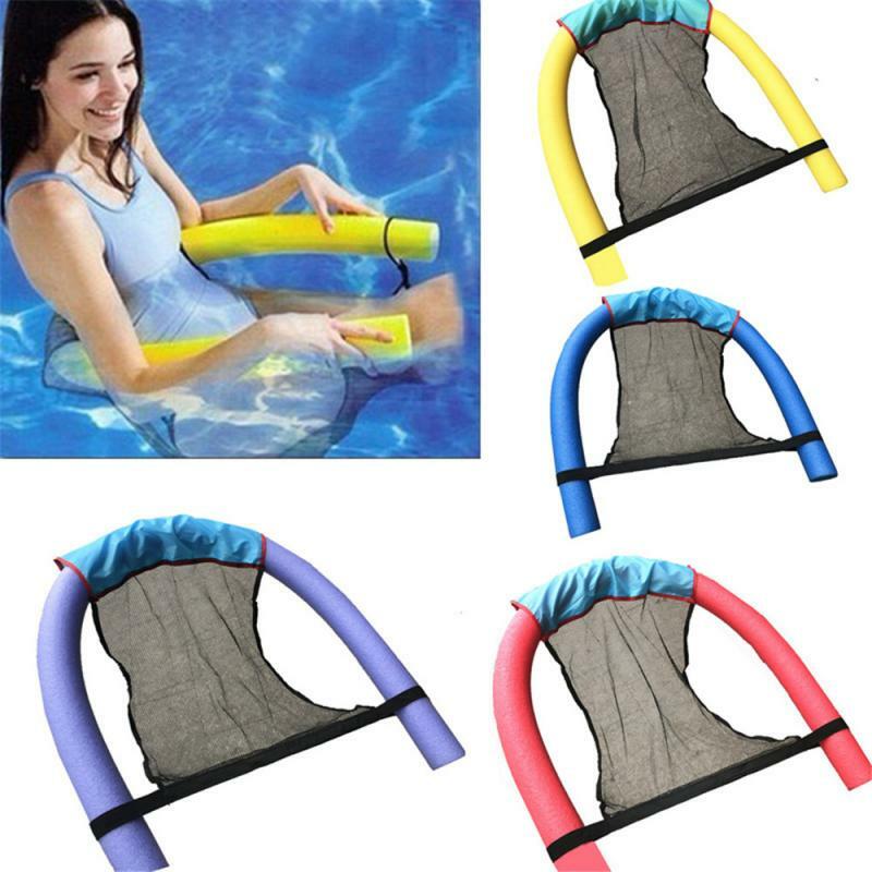 Novo flutuante piscina rede de água float lounger flutuante brinquedos piscina inflável float piscina cadeira nadar anel cama net cobrir