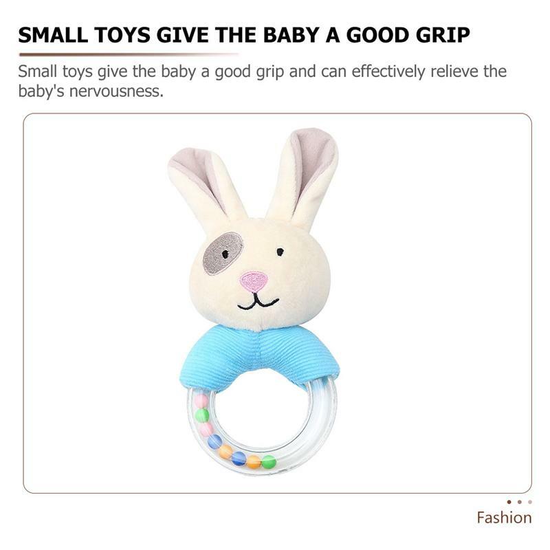 2Pcs Baby Handheld Speelgoed Dier Rammelaar Ring Speelgoed Comfortabele Hand Rammelaar Speelgoed