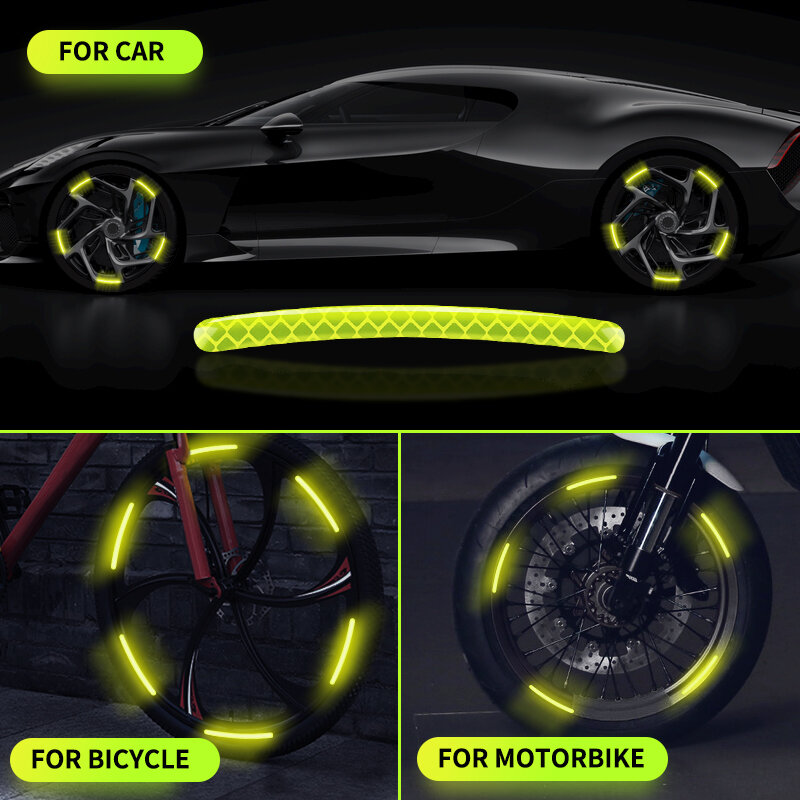 2022 adesivi luminosi per Auto fai-da-te nastro riflettente motocicletta camion luce notturna brillante avvertimento adesivo bagliore carta accessori Auto