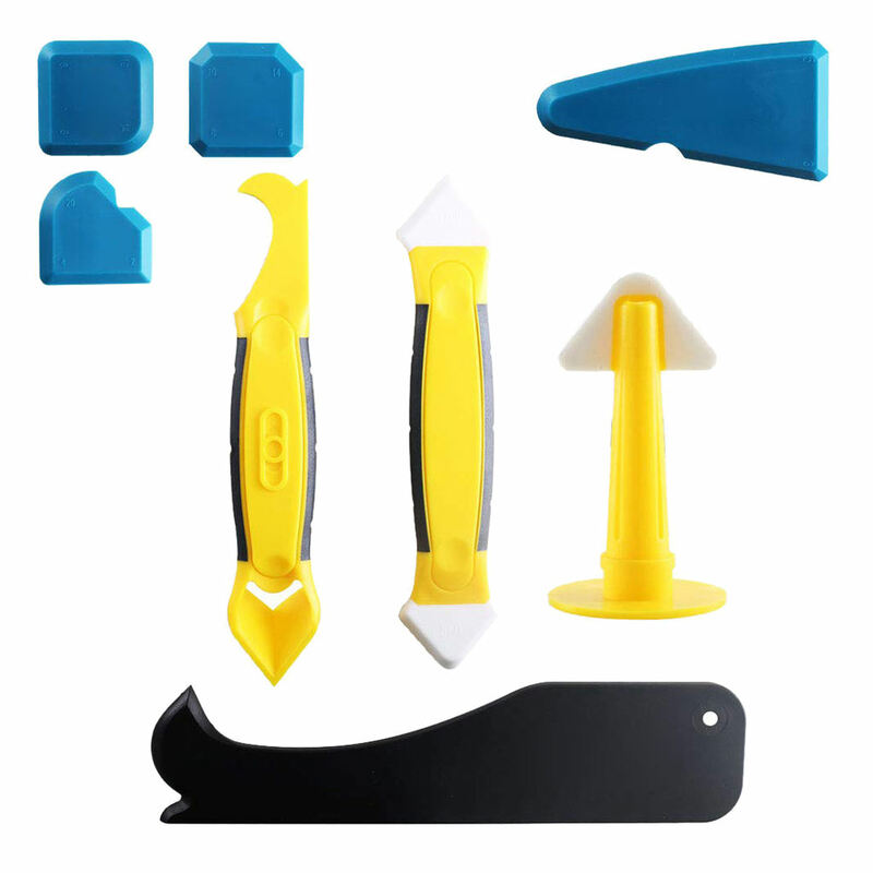 코킹 도구 키트 8 개, 주방/욕실에서 코킹/그라우팅을위한 코크 리무버/실란트 마감 도구가 있는 실리콘 도구 키트