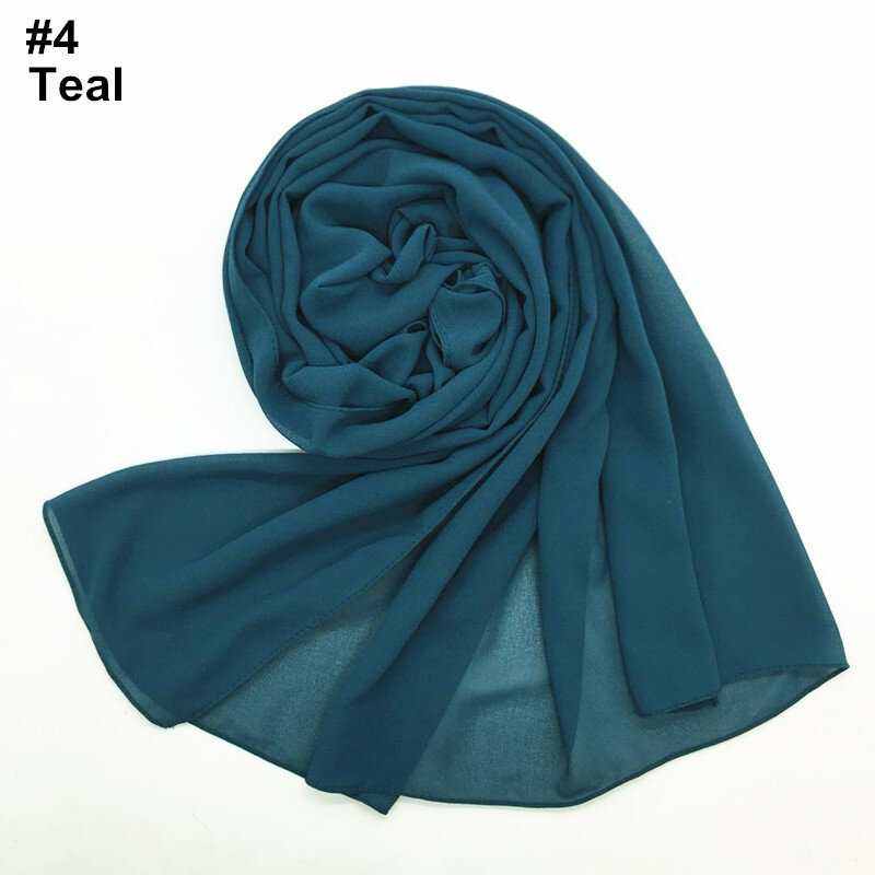 Baotou – écharpe en mousseline de soie monochrome, écharpe carrée de 2021x115 cm pour femmes musulmanes, nouvelle collection printemps 115