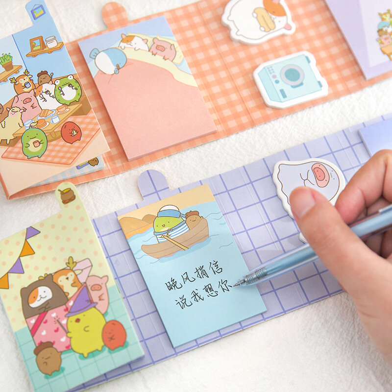 180 Multifunctionele Hoek Schepsel Serie Multi Vouw En Scheur Bericht Notities Schoolbenodigdheden Japanse Sticker Briefpapier