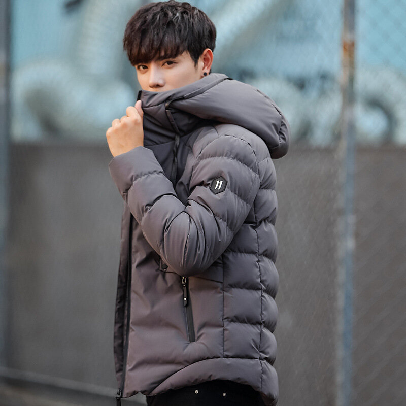 Down Jacket Men Fashion Work Wear New Style Young Puffer Jacket Short Thicken Outdoor Warm Winter White Duck Down Coats