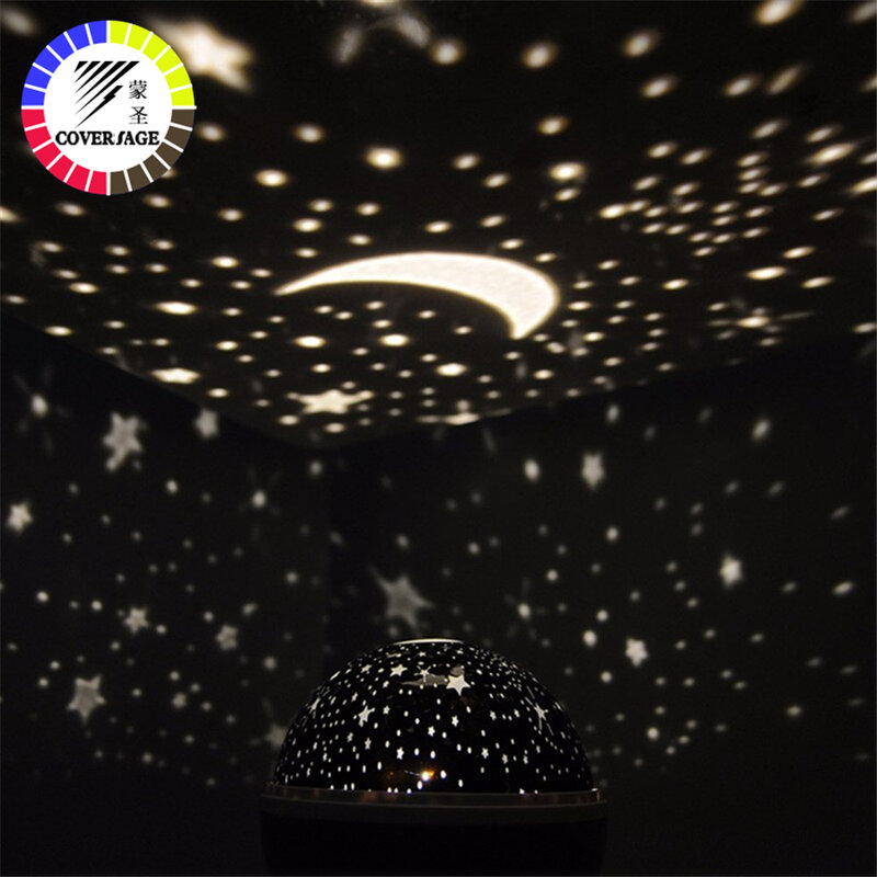 Coversage Rotating Night Light Projector Spin Starry Sky Star Master Children Kids Baby Sleep Romantic Led USB Lamp Projection