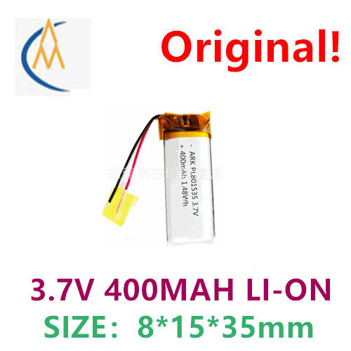Menyediakan Baterai Lithium 801535 dengan Kapasitas Yang Cukup untuk 400Mah Sikat Gigi Listrik Humidifier 3.7V Baterai Polimer