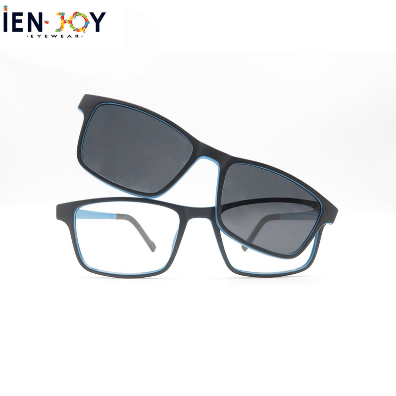 IENJOY Sonnenbrille Polarisierte TR Gläser für Kinder Magnetischen Clip Auf Sonnenbrille Kinder Brillen Rahmen Kinder Brillen Blau