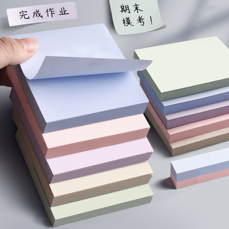 100Sheets Morandi Sticky notes Pads Posits Stationery Paper Stickers Posted It Memo Notepad Notebook School Office Accessories