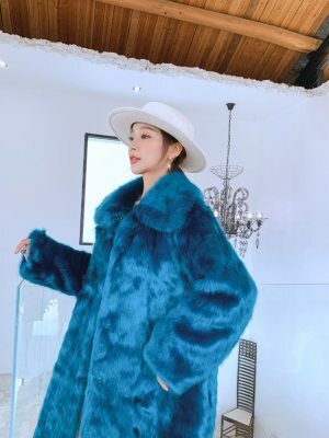 2019 novo estilo high-end moda feminina casaco de peles artificiais s90