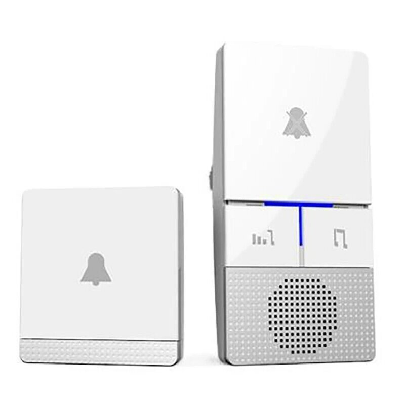 Self-Powered Doorbell Home Security กลางแจ้งกันน้ำไร้สายแบตเตอรี่ EU/US/UK ปลั๊ก Mute Door Bell 1 2ปุ่ม1ปุ่ม2ตัวรับสัญญาณ
