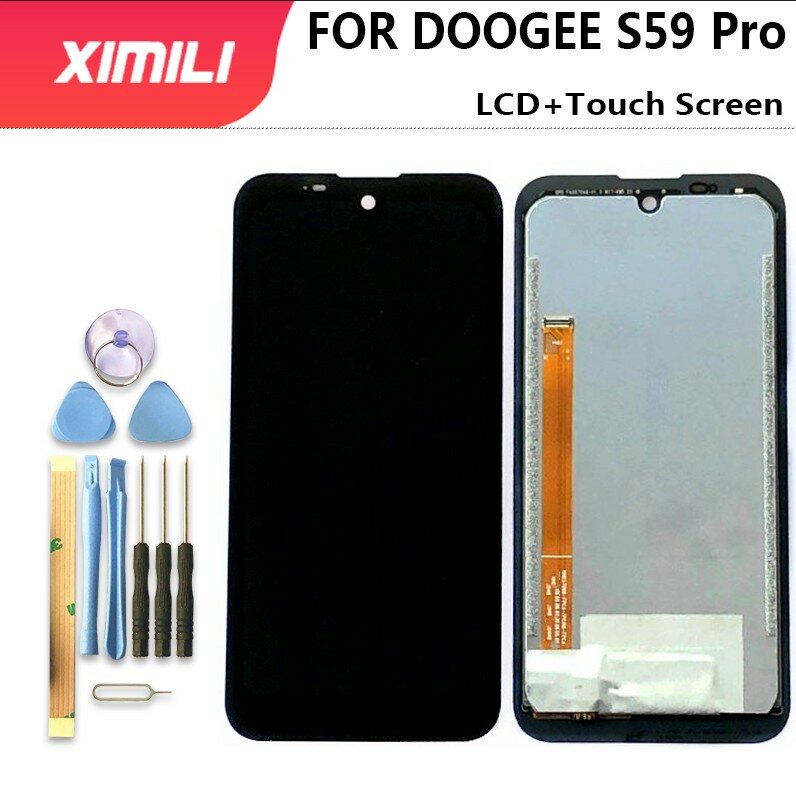 100% Original Tested for DOOGEE S59 Pro LCD Display+Touch Screen Digitizer Assembly LCD+Touch Digitizer for DOOGEE S59 Pro +Tool
