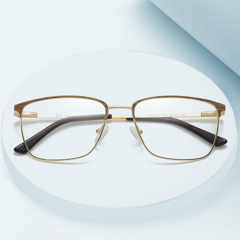 Bluemoky óculos de prescrição masculinos, óculos meia armação com luz azul e fotocromática, óculos progressivos para miopia