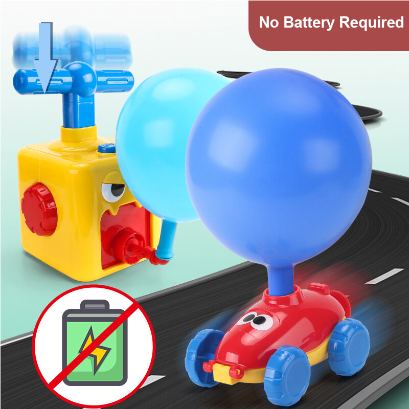 Balão de energia brinquedo do carro educação ciência experimento inercial ar powred carro vehical brinquedo quente ano novo presente de natal para meninos crianças