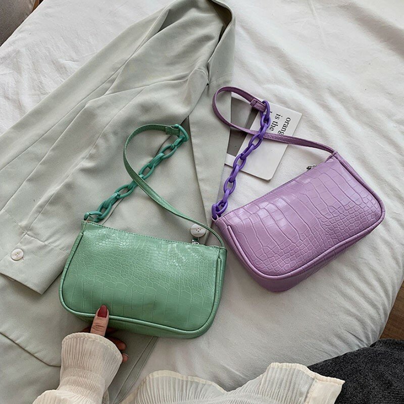 Женская сумка в стиле ретро, женская сумочка-багет, сумка для путешествий, одноцветная Сумочка, образец, модная сумка на плечо, сумка для пут...