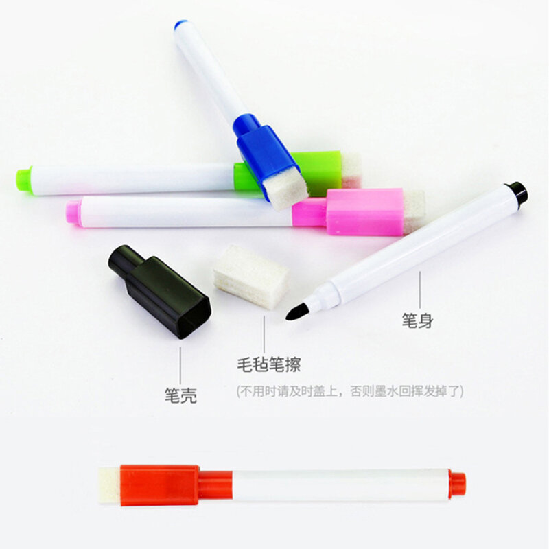 Reusable PP File Dry Erase Pockets With Pen Transparent Write And Wipe Drawing Whiteboard Markers Teaching Supplies Gift