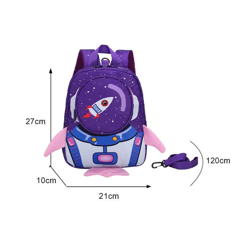 귀여운 로켓 분실 방지 학교 가방 소녀 만화 고급 장난감 소년 배낭 유치원 가방 1-6 세 어린이 선물