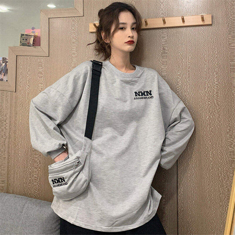 Waitmore suéter estilo hong kong chique feminino outono estilo coreano solto estilo boyfriend estilo ocioso jaqueta estilo mori fina