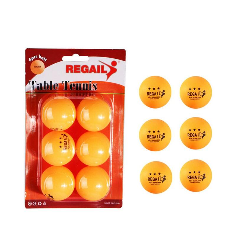 Balles de Ping-Pong professionnelles 3 étoiles, balles de Tennis de Table en plastique ABS de 40mm, blanc jaune, balle d'entraînement avancé pour Amateur, vente en gros, 6 pièces