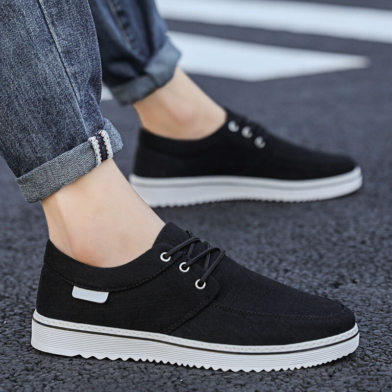 New Mens Canvas Shoes Breathable Casual Shoes For Men Driving Sneaker Summer Spring Comfort Brand Flats Big Size