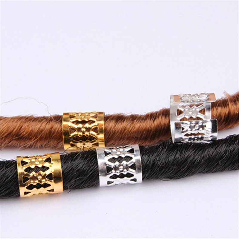 20pcs Mix Color Mix Style Hair Extension Dirty Braid Hair Buckle Big Braid Hollow Aluminum Ring Adjustable Hair Tool Accessories