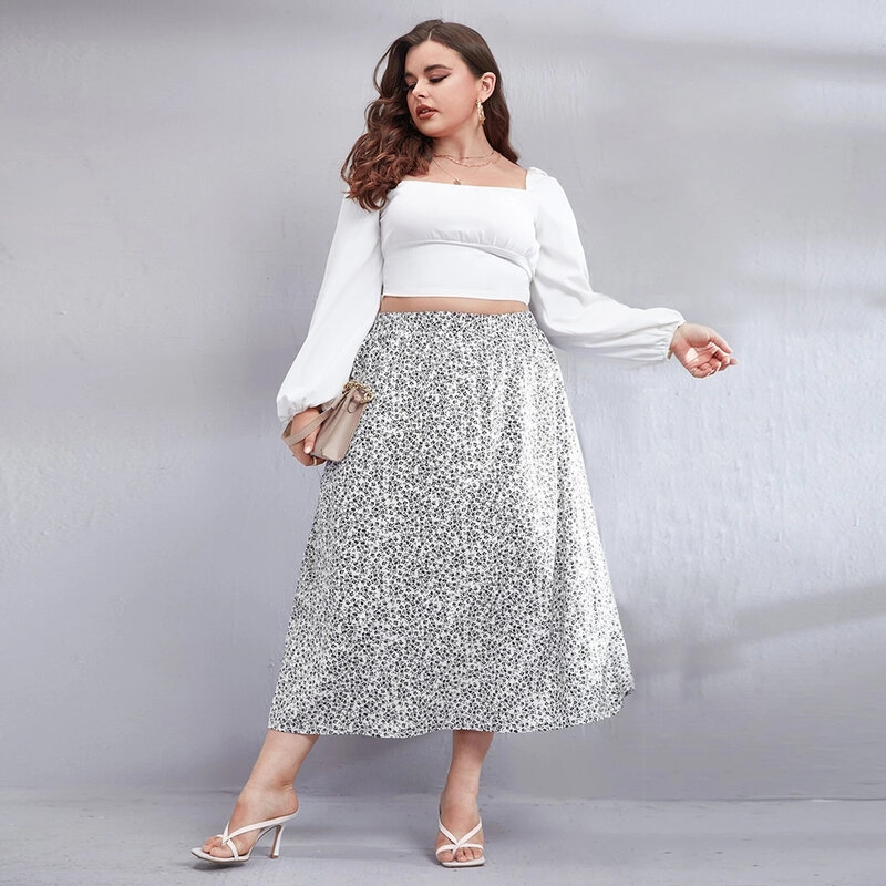 WXXL Plus Size Nữ In Hoa Váy Nữ 2021 Vintage Thẳng Thun Cao Cấp Váy Midi Kỳ Nghỉ Thoải Mái Váy