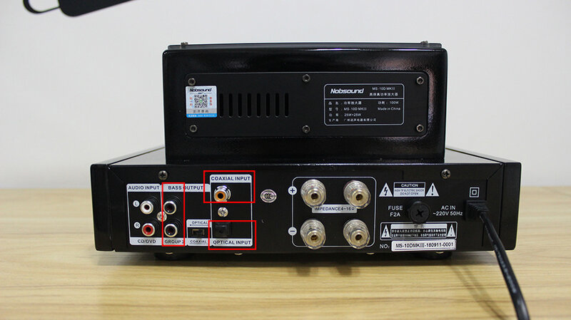 Nobsound ms 10d amplificador de potência de tubo hifi áudio estéreo doméstico vaccum amplificador bluetooth coaxial óptico usb cd dvd amp baixo