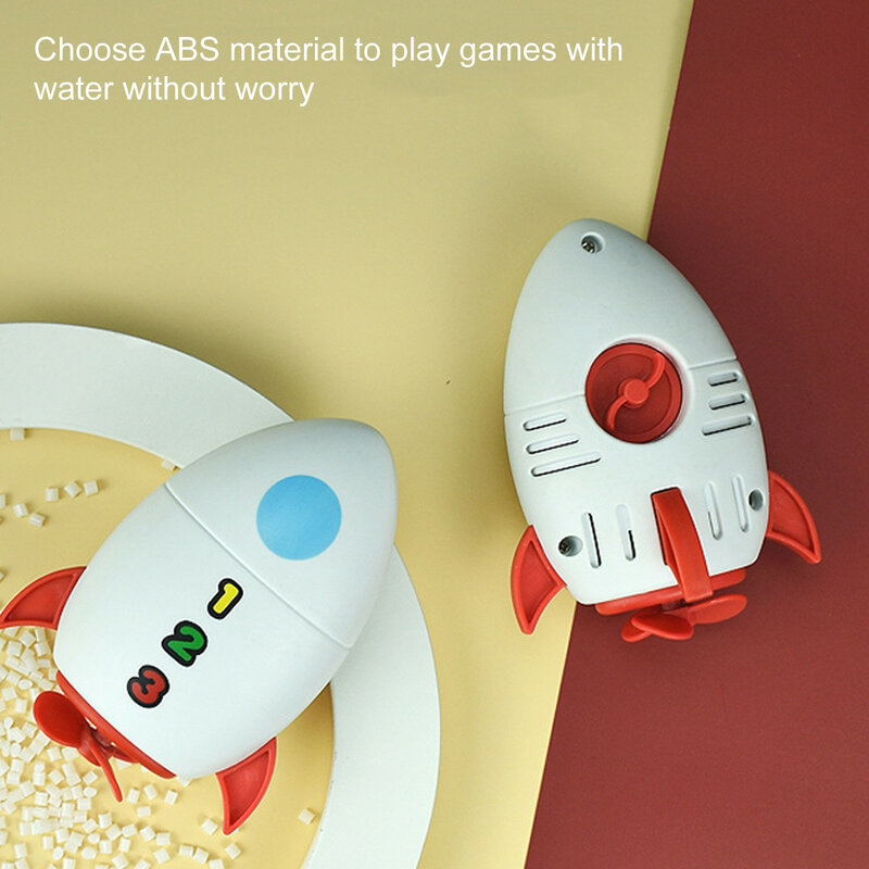 Juguete de baño con mecanismo de relojería para niños, juguete de baño con cohete submarino, ideal para baño y ducha