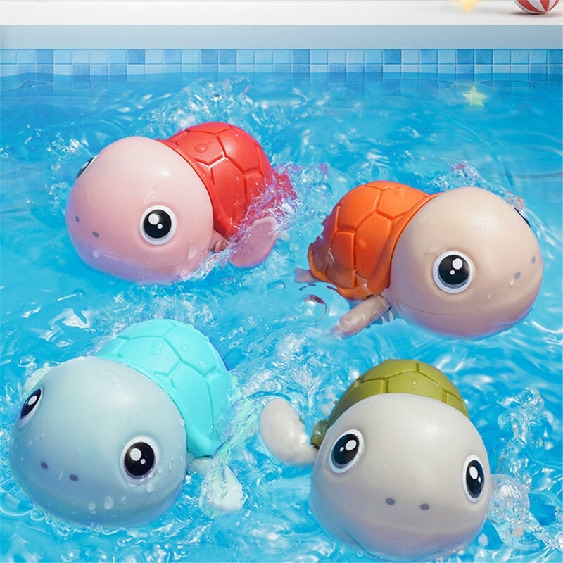 Jouets de bain en forme de tortue, horloge, motif dessin animé, pour la plage, classique, bébé, pingouin d'eau
