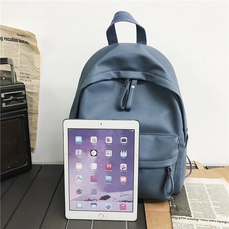 Nova moda mochila portátil mochila de viagem couro do plutônio feminino mochilas estudante faculdade livro sacos escola para adolescentes 2021