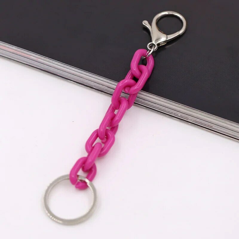 ใหม่แฟชั่น Multicolor คริลิค Chain Lanyards พวงกุญแจผู้หญิงพวงกุญแจรถ Keychain กระเป๋าจี้บัณฑิตของขวัญ