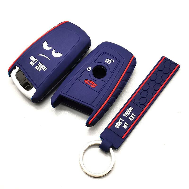 Proteção para chave de carro, capa de silicone com botões para bmw f10 f20 f30 z4 x1 x3 x4 m1 m2 m3 e90 1 2 3 5 7 series 3/4