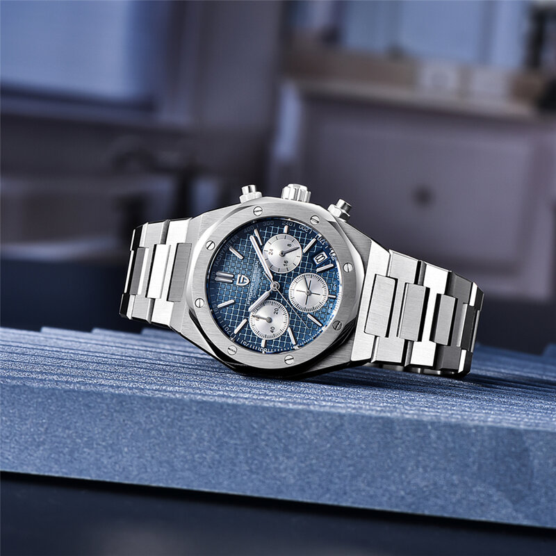 2021 novo design pagani esportes dos homens relógios de quartzo marca superior safira aço inoxidável 200m à prova dwaterproof água cronógrafo reloj hombre