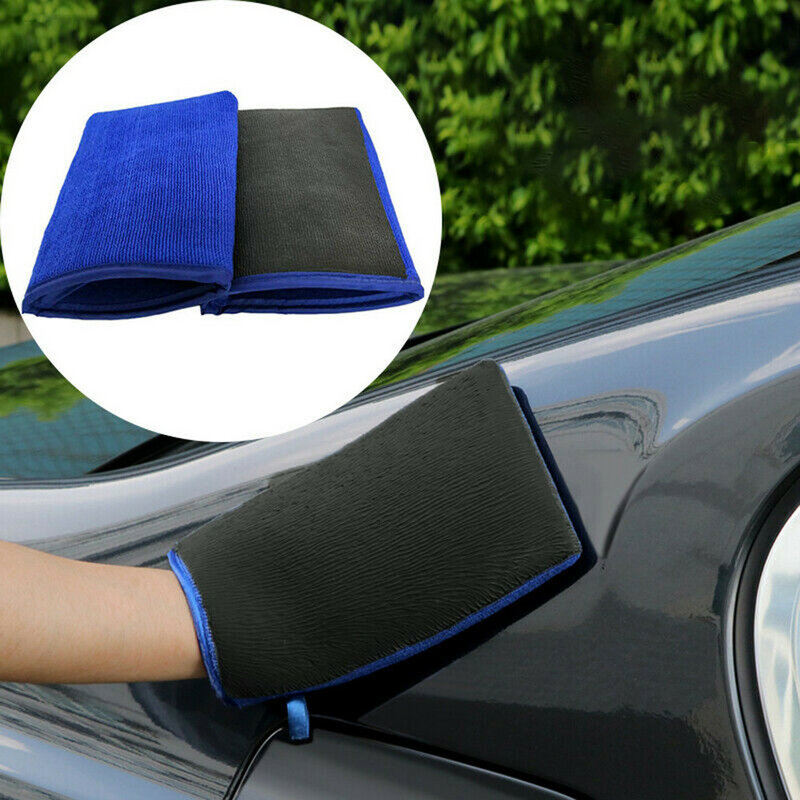 1pc Car Wash Gloves Microfiber Clay Bar Washing Gloves Cleaning Brush Motorcycle Washer Care Products