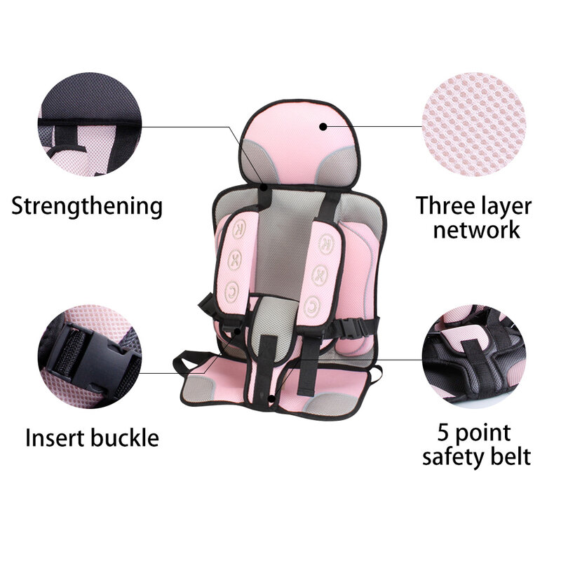 Fotelik dziecięcy proste siedzenie dla dzieci poduszka dla niemowląt miękka podkładka wielokolorowa przenośna poduszka dziecięca miękki wózek dziecięcy Pad 3M do 12Y