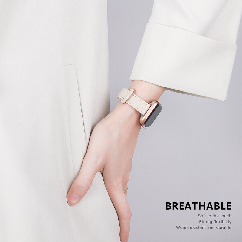 Bracelet en cuir pour montre Apple watch, haute qualité, 38mm 42mm série SE 654321 pour iwatch 40mm 44mm