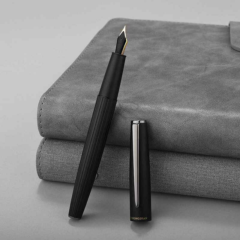 Hongdian A3 penna stilografica penna calligrafia per studenti squisita di fascia alta EF pennino in lega di alluminio penne regalo per ufficio aziendale
