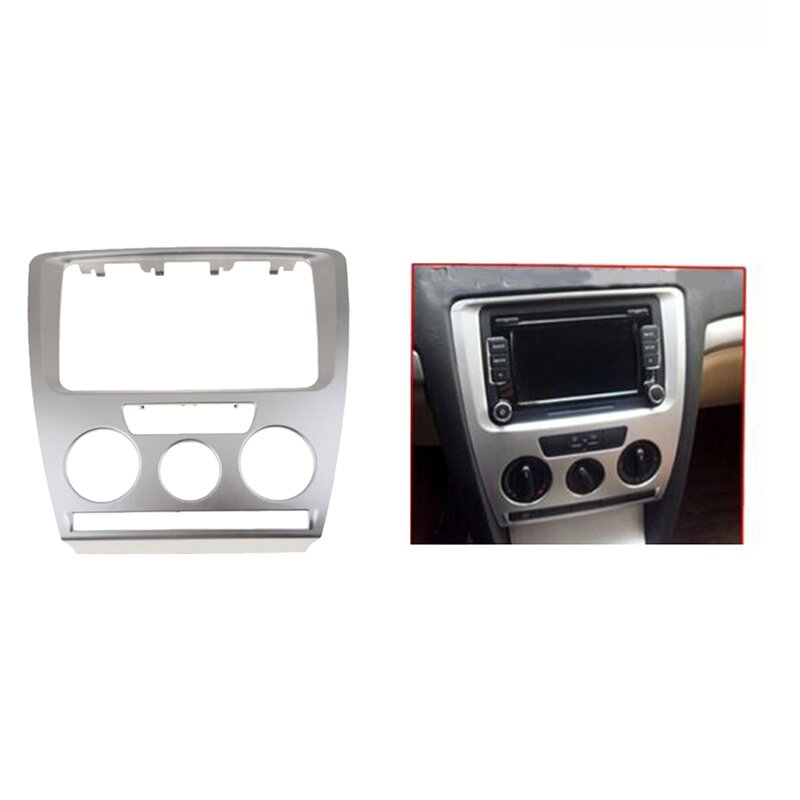 Автомобильный DVD/CD радиоприемник 2DIN Fascia панель переоснащение рамка Facia отделка установить комплект крепления для Skoda Octavia 2007-2009